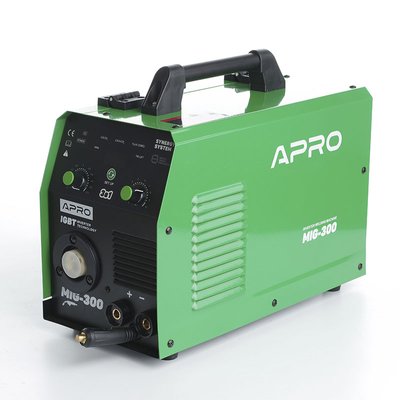 Зварювальний напівавтомат інверторний APRO MIG-160, 20-160А, ел.4мм, пр.0.8-1мм 5кг 2.5+1.5+3м (набір кабелів) 8734 фото